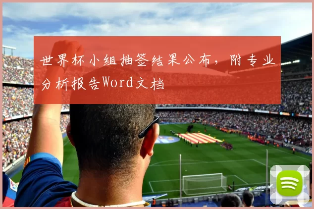 世界杯小组抽签结果公布,附专业分析报告Word文档
